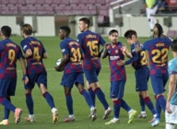 ट्रेनिंग पर लौटी बार्सिलोना, मेसी नहीं दिखे